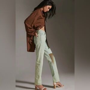 ANTHROPOLOGIE Pilcro Midrise Slim Boyfriend Spray Paint Destroyed Size 30